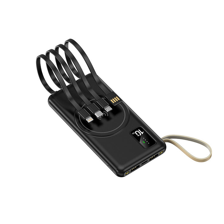 Trådløs powerbank med integrert ladestasjon Skanto