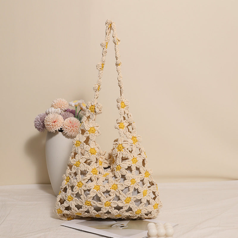 Crocheted Flower Bag Skanto