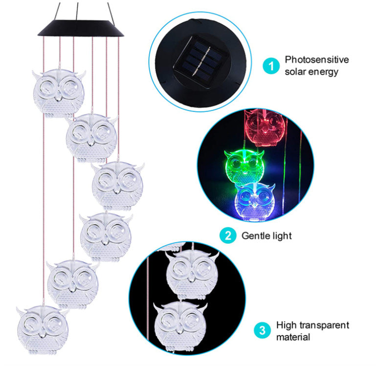 LED Solcelle Sommerfugl Vindspill Hage Hengelys Skanto
