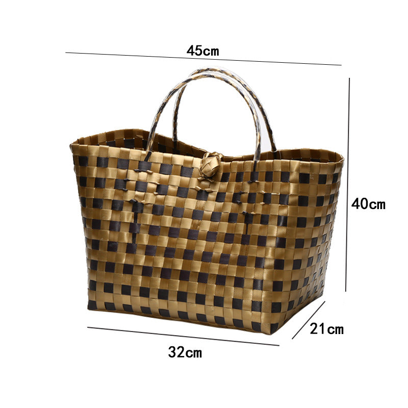 Stor kapasitet vevd handlebag Skanto