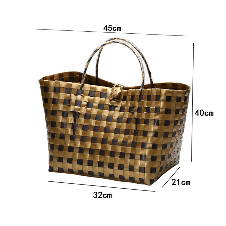 Stor kapasitet vevd handlebag Skanto