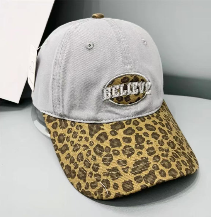 Kvinne Casual Leopardprint Baseball Cap Skanto