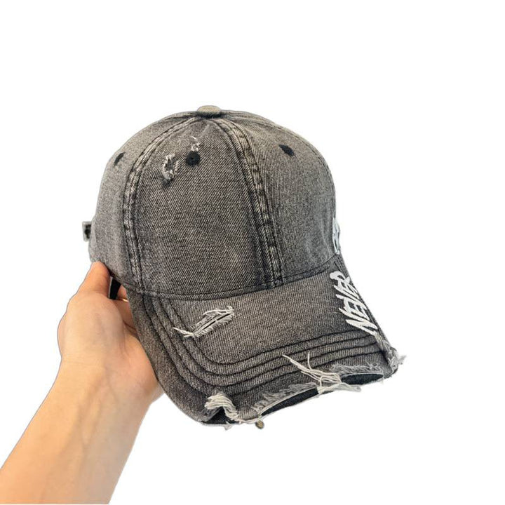 Kvinne Slitt Denim Baseball Caps Skanto 1784084111