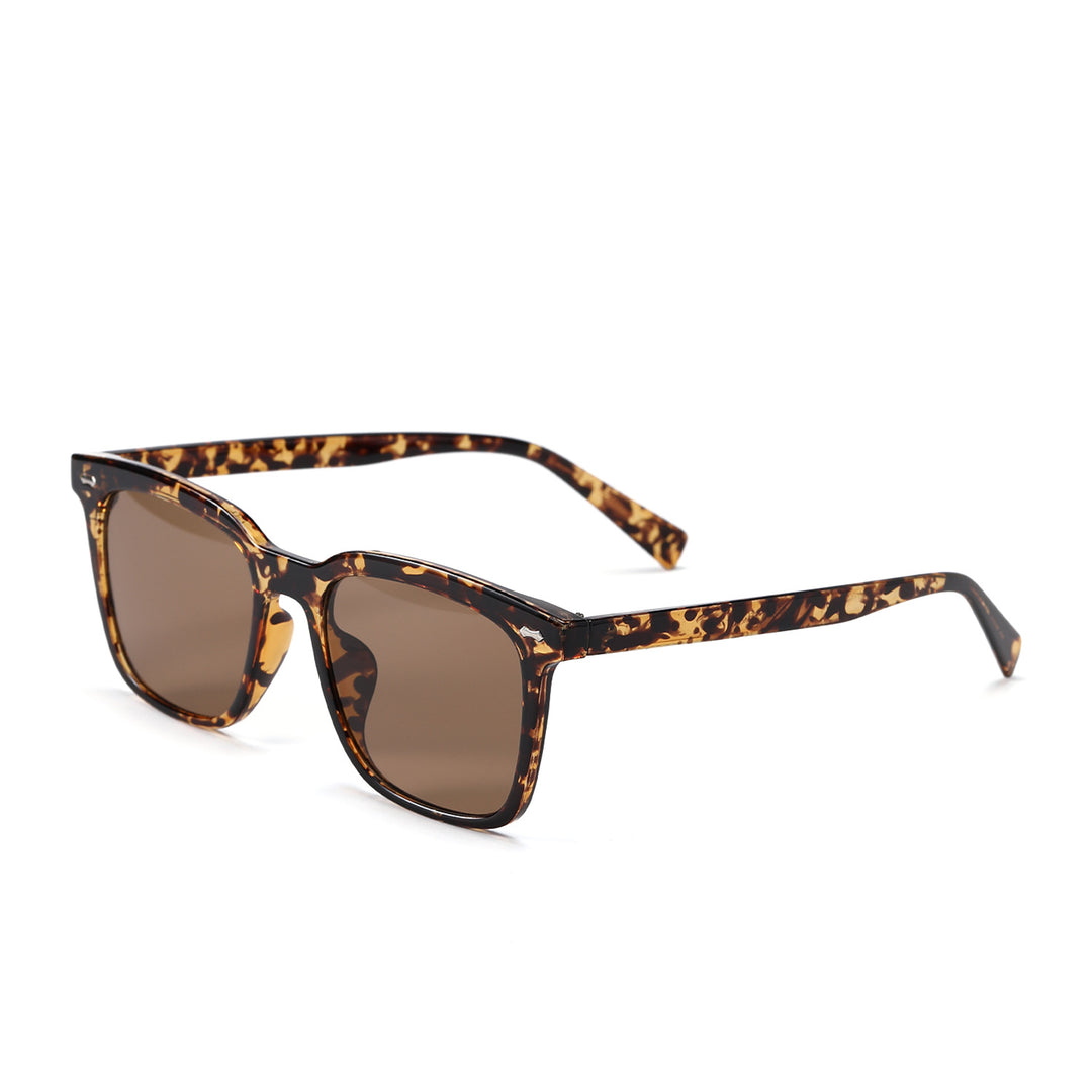 Dame quadratisk solbrille med elegant skilpadde-ramme Skanto