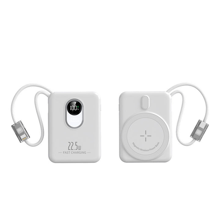Magnetisk trådløs Powerbank med hurtigladingsfunksjon og digital skjerm Skanto