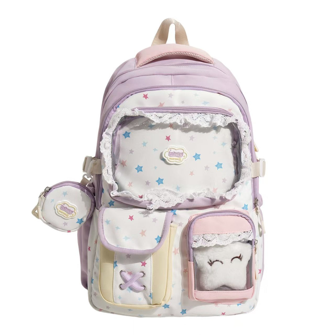 Transparent Front Multi-Compartment Ryggsekk Skanto