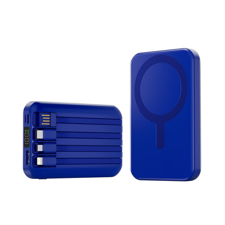 Bærbar powerbank med integrert kabelhøyttaler og hurtiglading Skanto