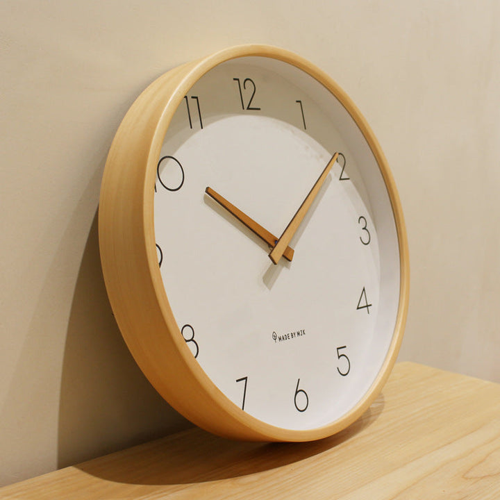 Skanto | Nordisk Minimalistisk Tre Stille Veggklokke