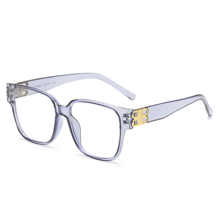 Dame fashionable firkantet solbrille med elegant logo Skanto