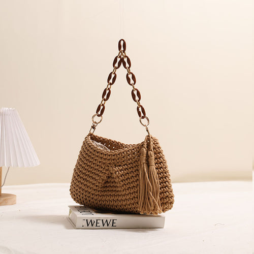 Handmade macrame bag with stylish fringe Skanto