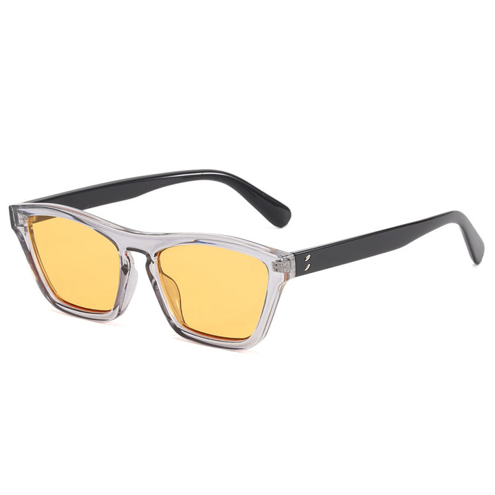 Dame chic solbriller i trendy geometrisk design Skanto