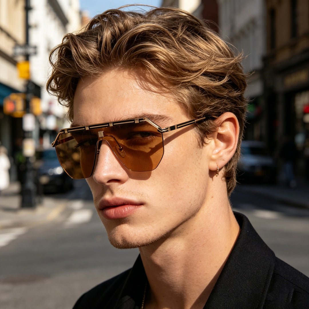 Damer geometrisk Oversized-solbrille Skanto