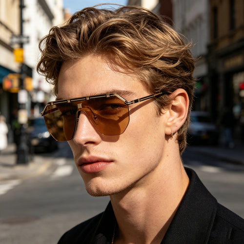 Damer geometrisk Oversized-solbrille Skanto