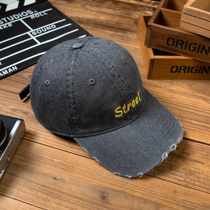 Kvinneødelagt denim baseball cap Skanto 1784084141
