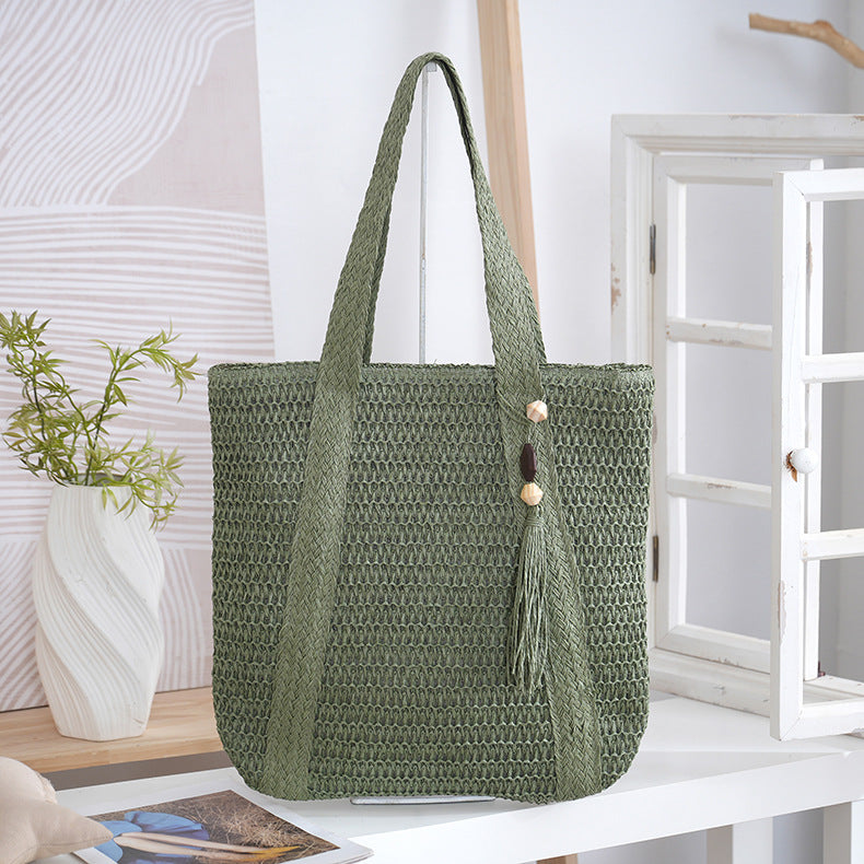 Romslig flettete tote bag Skanto