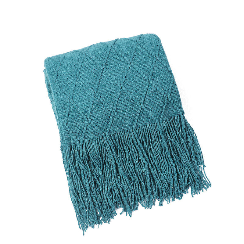 Damer cozy strikket teppe Skanto