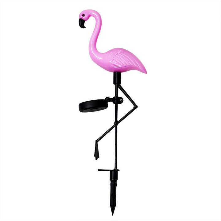Dekorativ Solar Flamingo Hage Stake Lampe Med Justerbar Metallarm Og Integrert LED Skanto