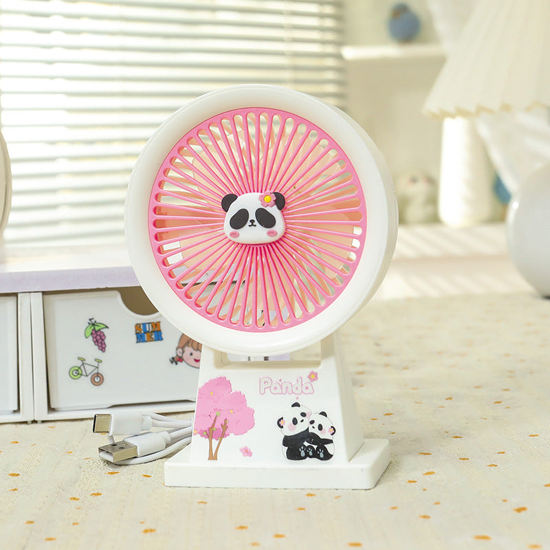 Dame Bærbar Minivifte med søtt Panda-design Skanto