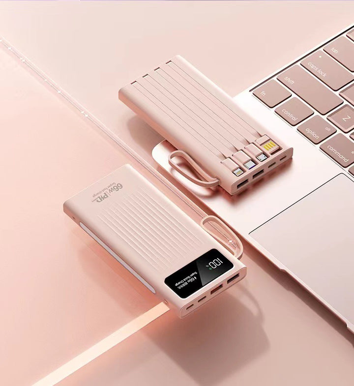 Bærbar powerbank med LCD-skjerm og hurtigladingsfunksjon Skanto