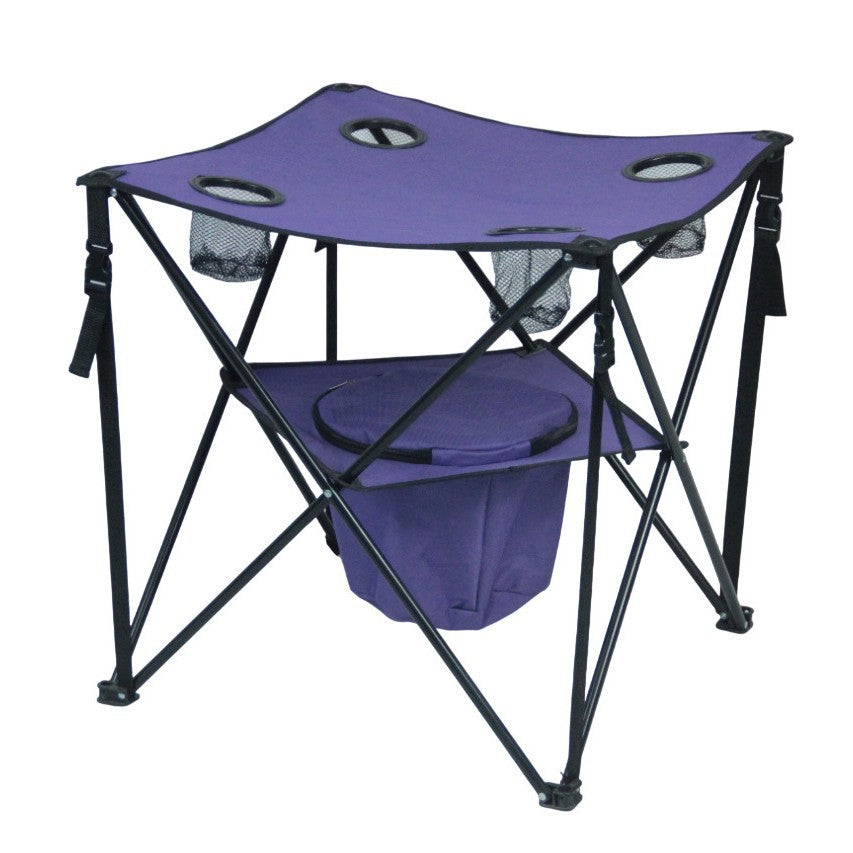 Camping Table with Integrated Drink Holders Skanto