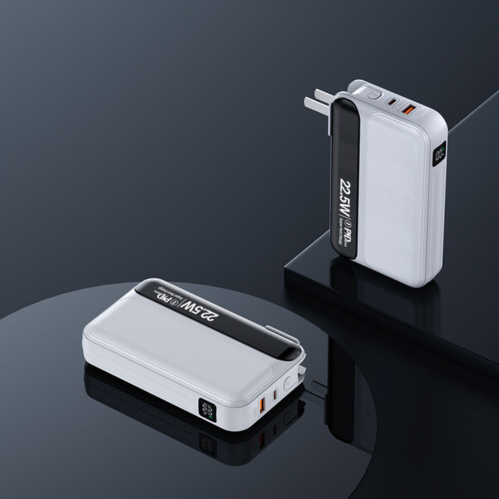Høyytelses powerbank med integrert hurtiglader Skanto