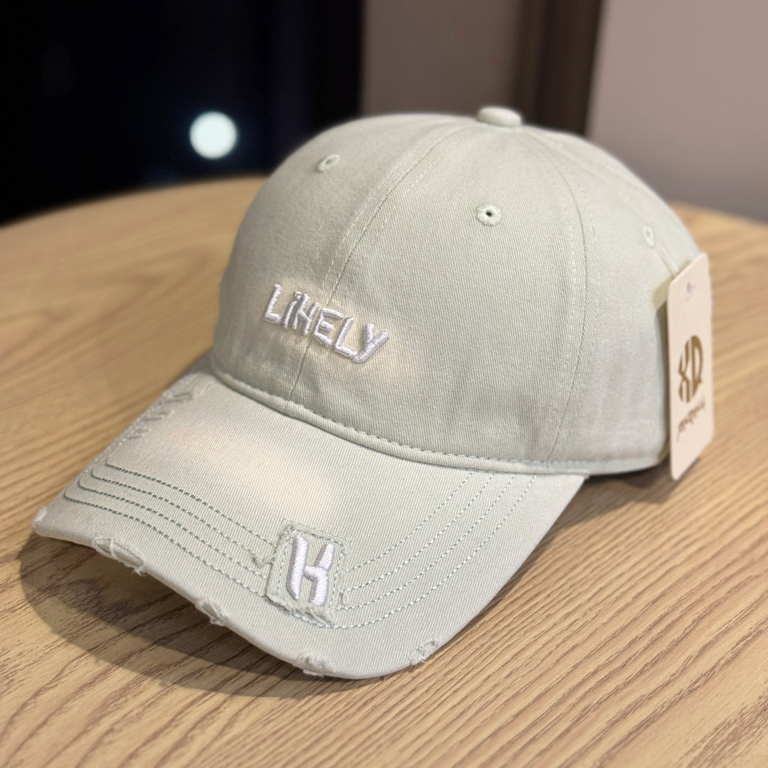 Kvinne Slitt Brodert Baseball Caps Skanto