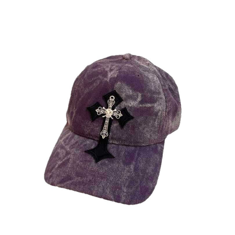 Herren Fløyelsbrodert Cross Baseball Cap Skanto