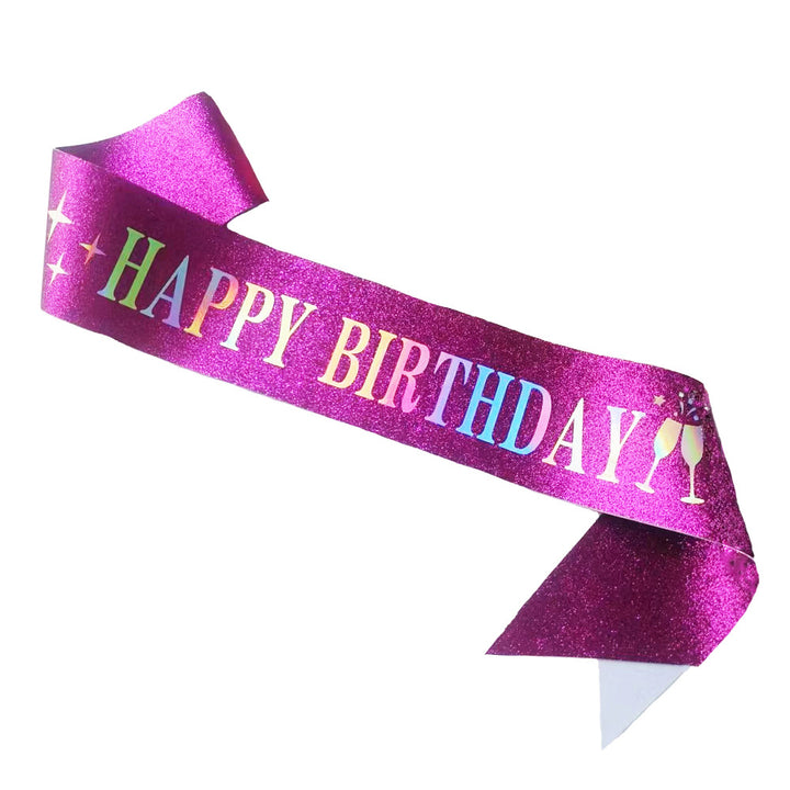 Dame Funkenkrone med "Happy Birthday" skrift Skanto