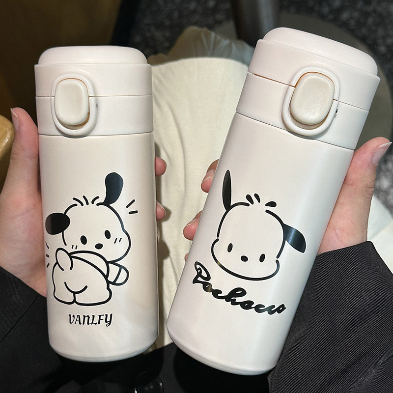 Damen Isolierflasche mit sicherem Klappverschluss und niedlichem Tiermotiv Skanto