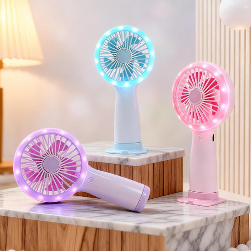 Damehåndvifte med LED-belysning Skanto