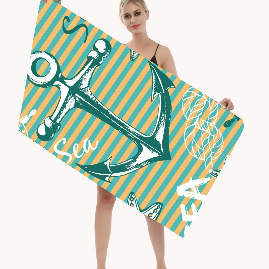 Multifunksjonelt strandhåndkle i kreativt mandala-design Skanto