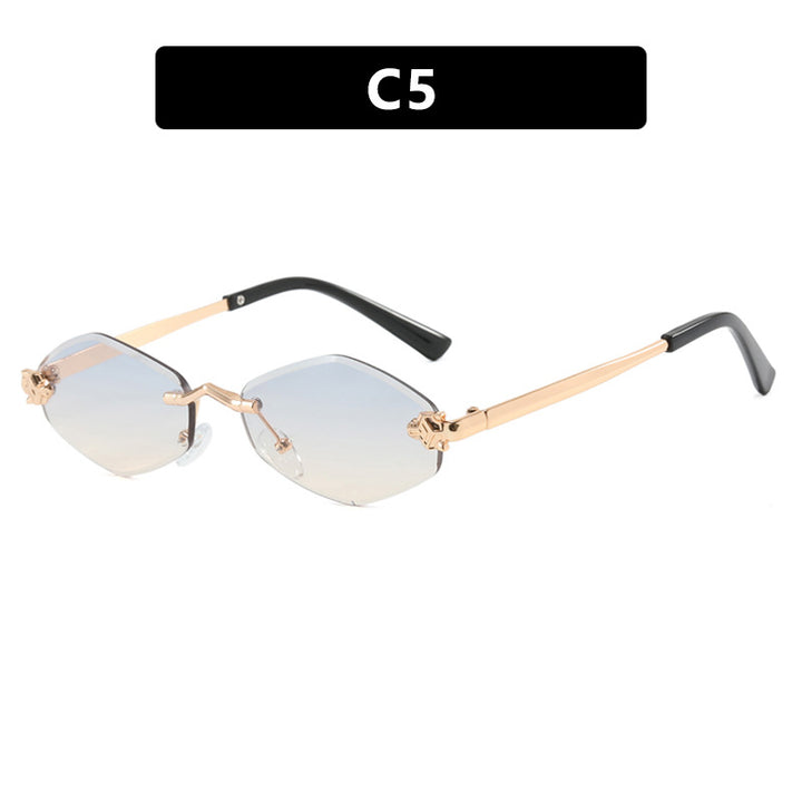 Women's geometric sunglasses with double metal frame and protective lenses Skanto