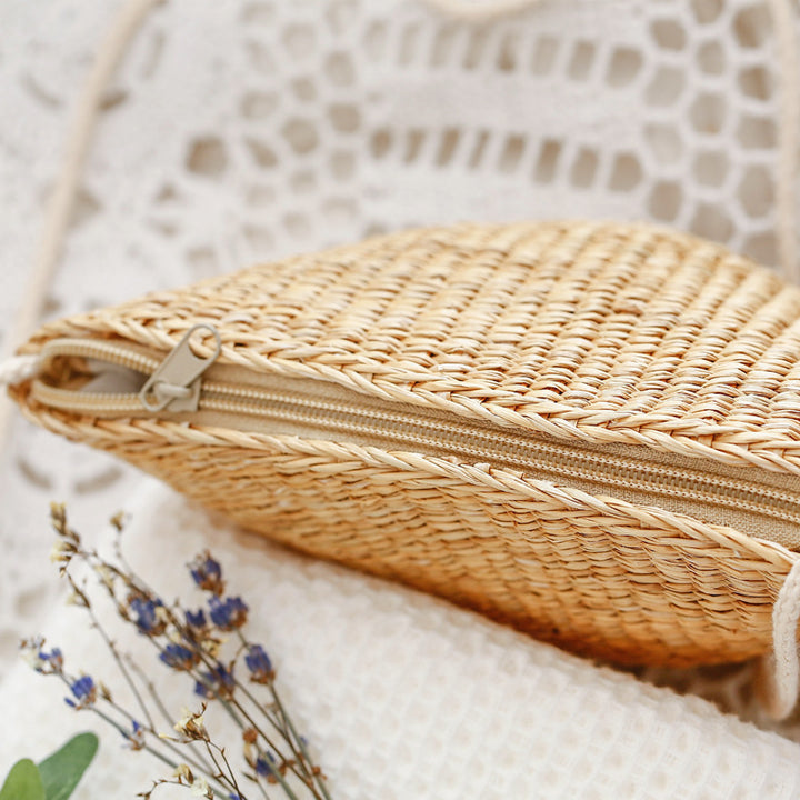 Rattan Straw Bag with Adjustable Strap Skanto