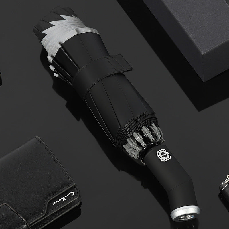 Damer kompakt og innovativ dobbel-trigger-regnparaply Skanto