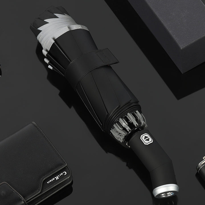 Damer kompakt og innovativ dobbel-trigger-regnparaply Skanto