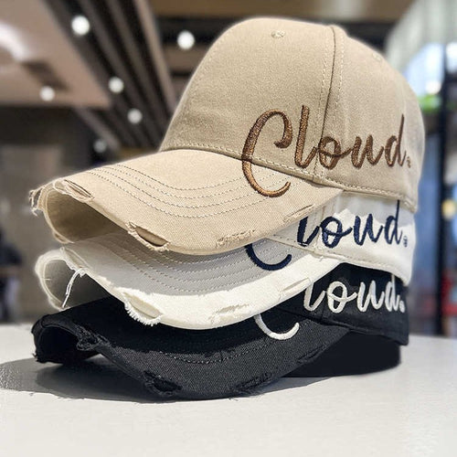 Kvinne Slitt Casual Bomull Baseball Cap Skanto