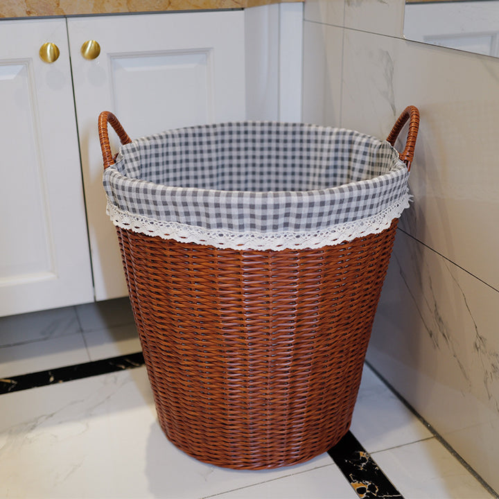 Vaskekurvsett laget av flettet materiale Skanto