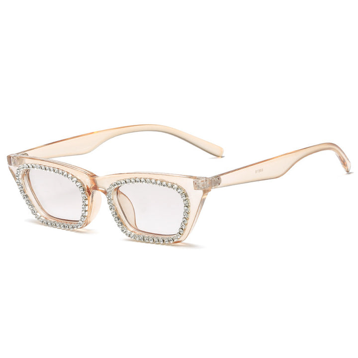 Dame solbriller med glamorøs rhinestone-ramme Skanto