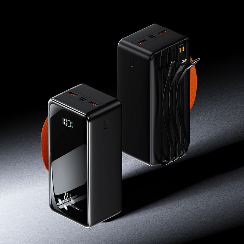 Bærbar Powerbank med integrerte ladekabler og digital skjermvisning Skanto