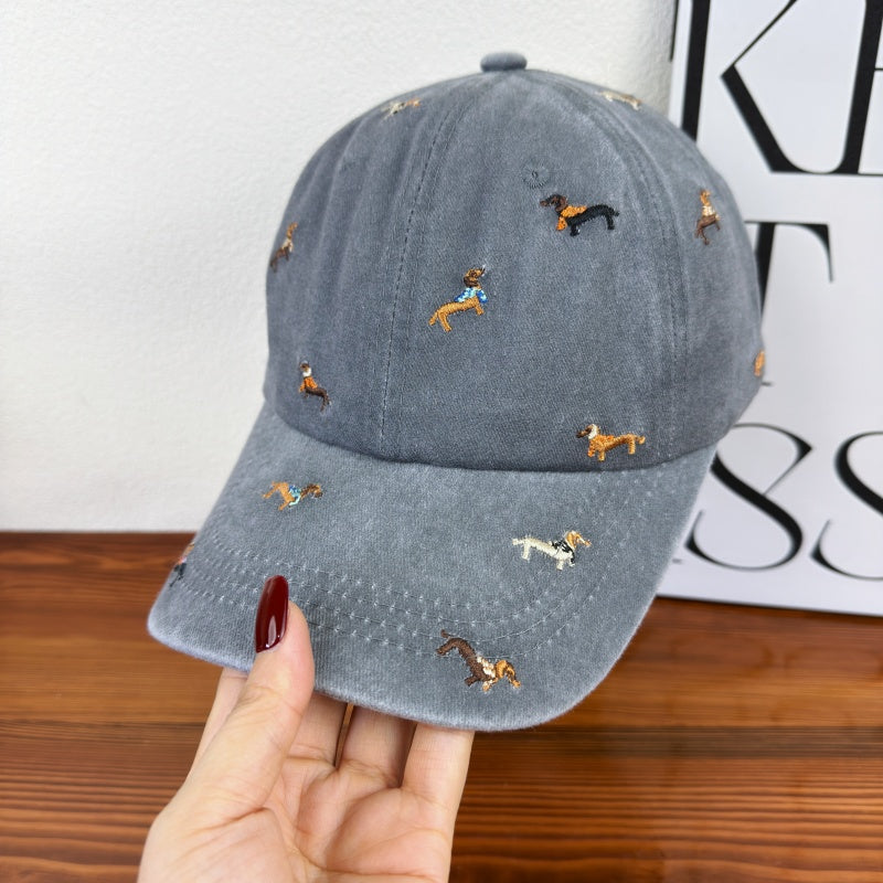 Unisex Brodert Hundetema Baseball Cap Skanto