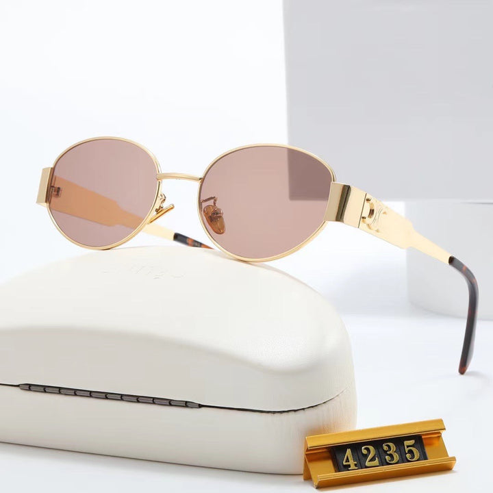 Dame eksklusiv ovalformet designer-solbrille Skanto