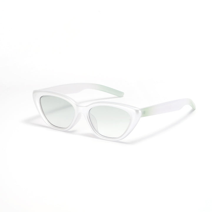 Dame Cat-Eye solbriller med gjennomsiktig design Skanto