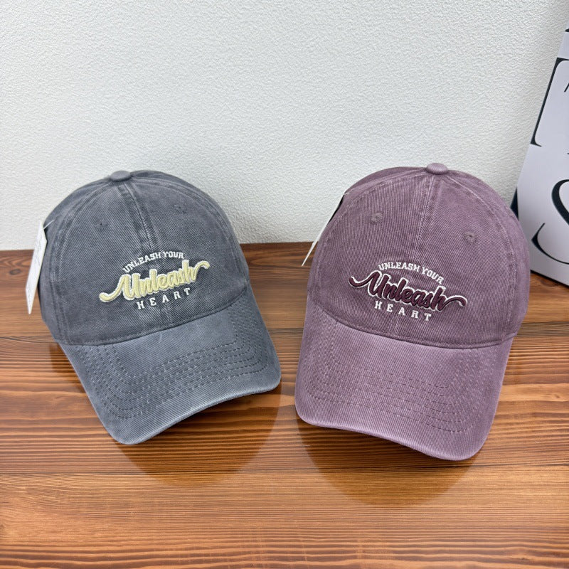 Kvinnens broderte hjerte grafisk baseballcap Skanto