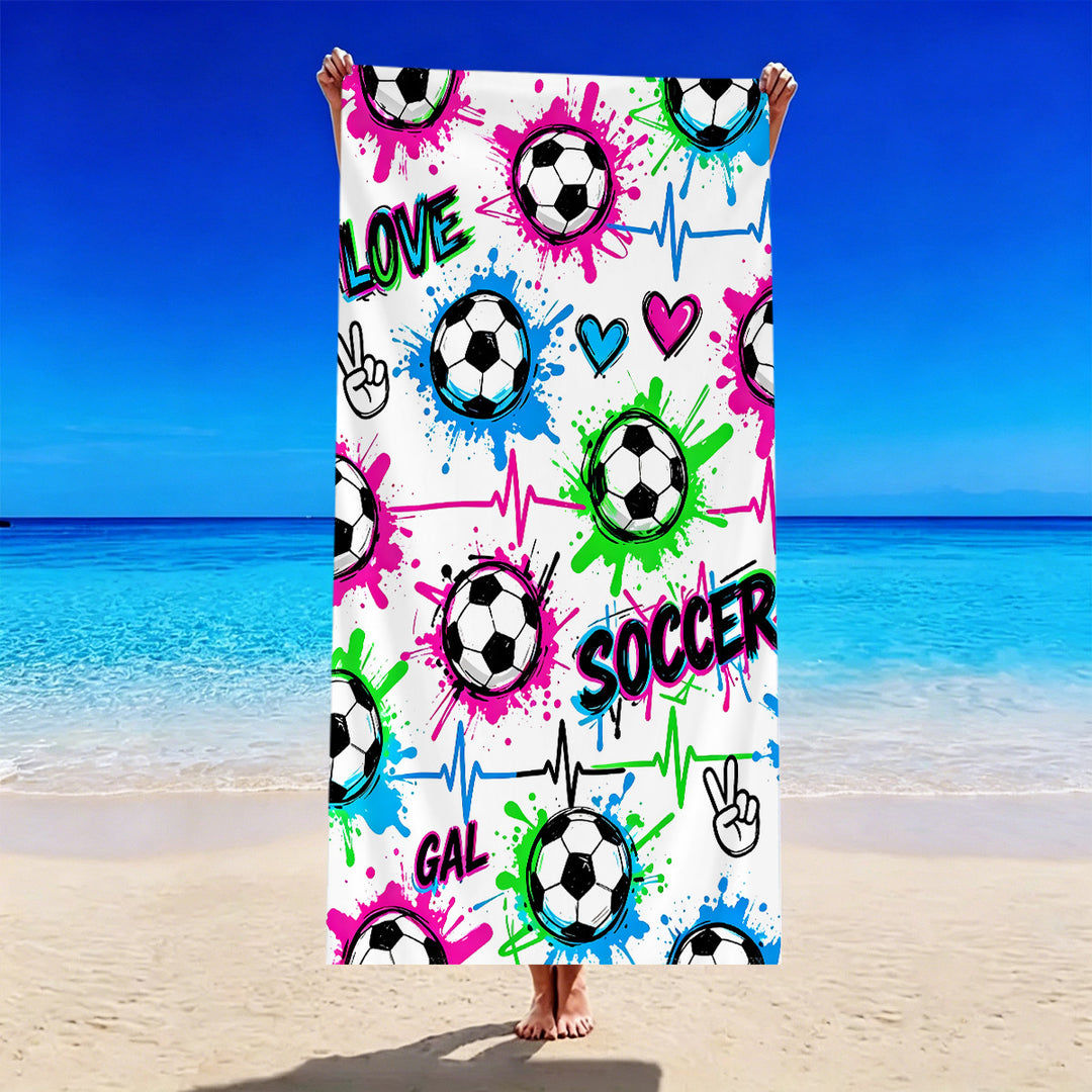 Fotballmotiv strandhåndkle Skanto