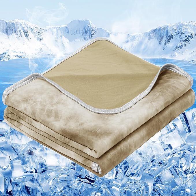 Unisex nan pustende kjøleteppe med temperaturregulerende mikrofiber og fukttransporterende finish Skanto