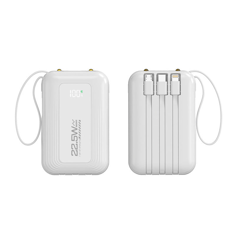 Bærbar powerbank med integrerte hurtigladeporter og digital skjerm Skanto