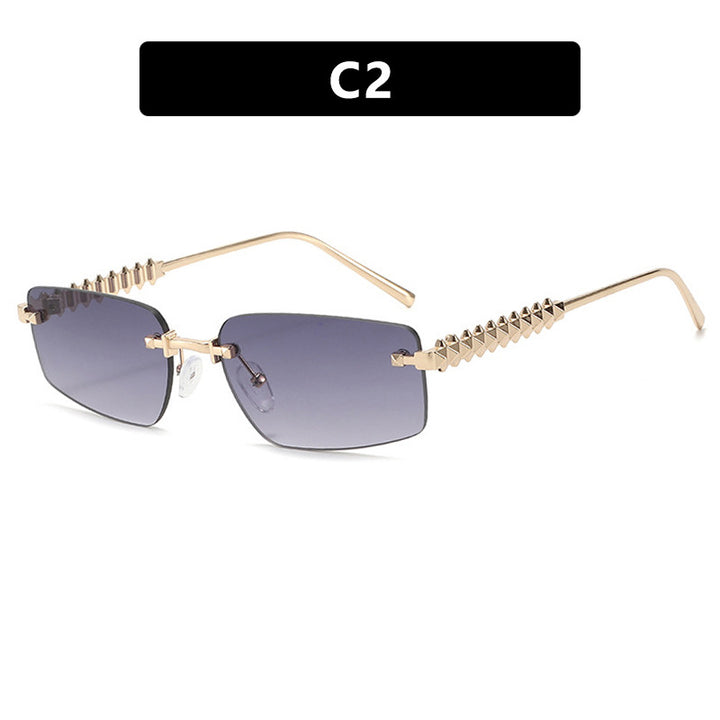 Women's square sunglasses with filigree frame and luxurious details Skanto