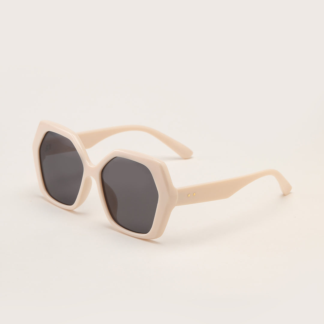 Dame geometrisk solbrille med iøynefallende design Skanto
