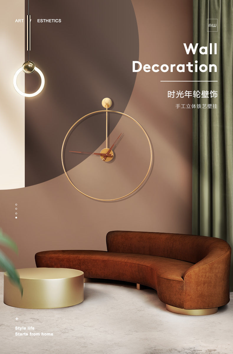 Skanto | Minimalist 16-tommers veggklokke – Moderne stille sveip-design