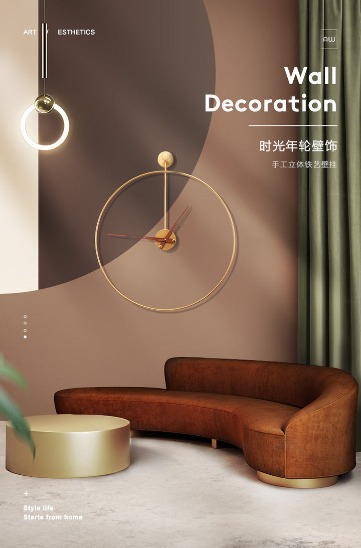 Skanto | Minimalist 16-tommers veggklokke – Moderne stille sveip-design